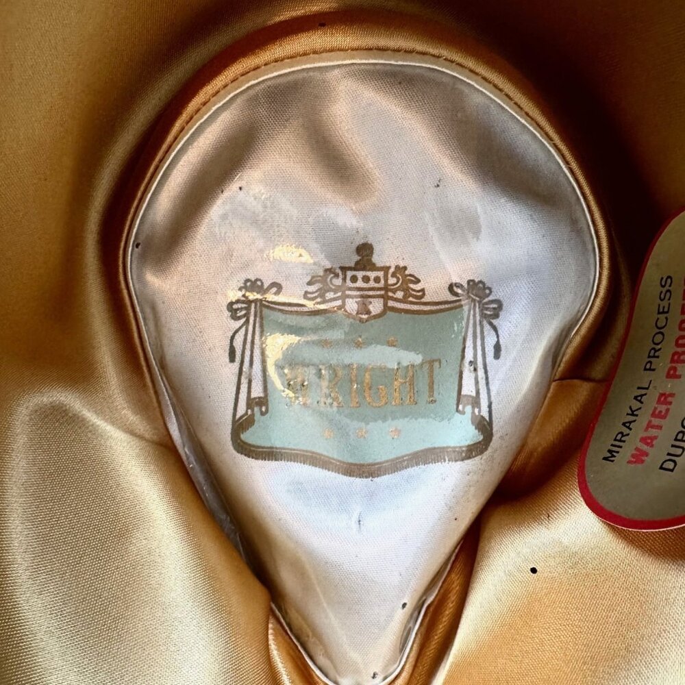 Vintage Wright Fedora Hat Size 6 5/8 Brown Coney Fur 1950s Miraklor -USA - Picture 7 of 10